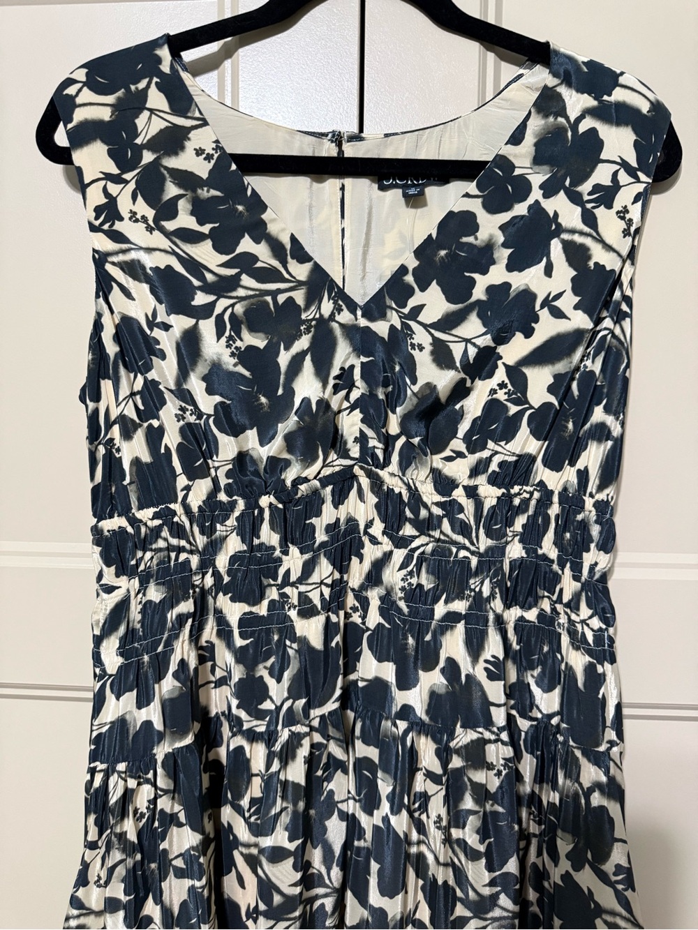 J.Crew Hyacinth V-neck dress in crepe de chine Midi Dress Women’s M (size 8-10) - Picture 6 of 15